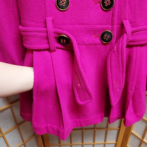 💗SALE💗 Steve Madden Fuchsia Peacoat Women's XS/S Junior's S/M - Picture 3 of 4